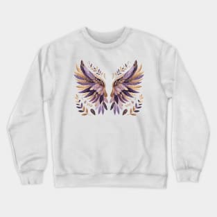 Angel Wings Purple and Gold Crewneck Sweatshirt